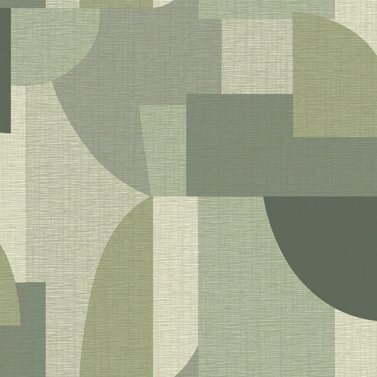 Ceruti Geometric Wallpaper - Green - Belgravia - 1422 - Premier Wallcovering