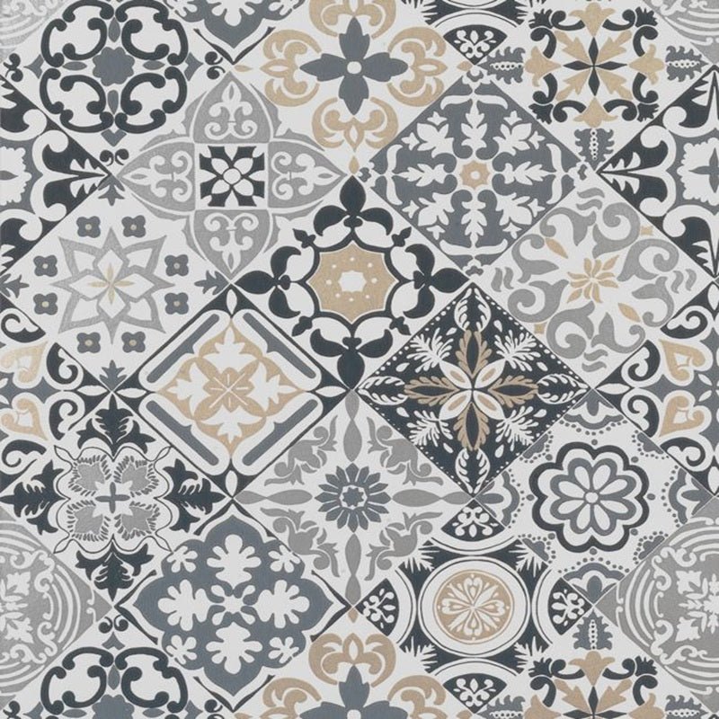 Cervo Wallpaper - Black/Gold/Silver - Osborne & Little - W7211-01 - Premier Wallcovering