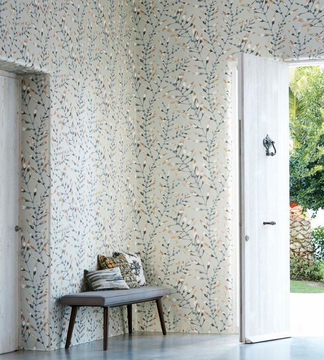 Chaconia Wallpaper - Amber/Slate - HANZ111633 - Harlequin - Premier Wallcovering