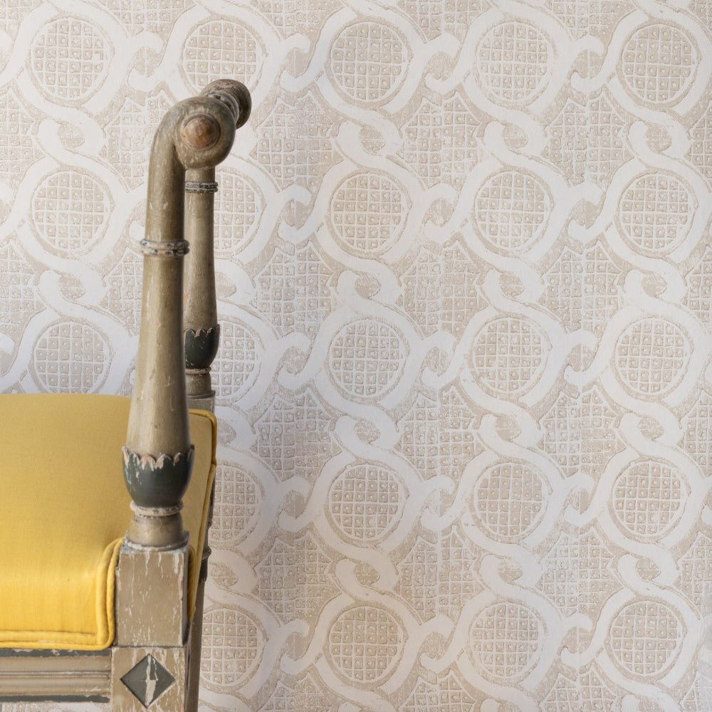 Chain Wallpaper - Sand - Blithfield - 699-03 - Premier Wallcovering