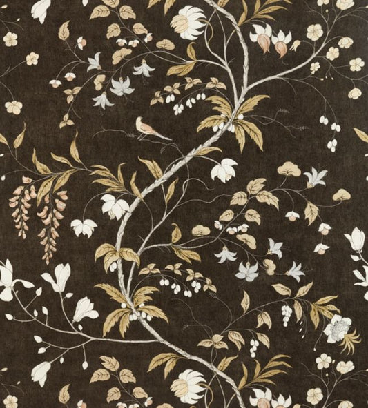 Chambalon Trail Wallpaper - Antique Gold/Vine Black - ZDAR312850 - Zoffany - Premier Wallcovering