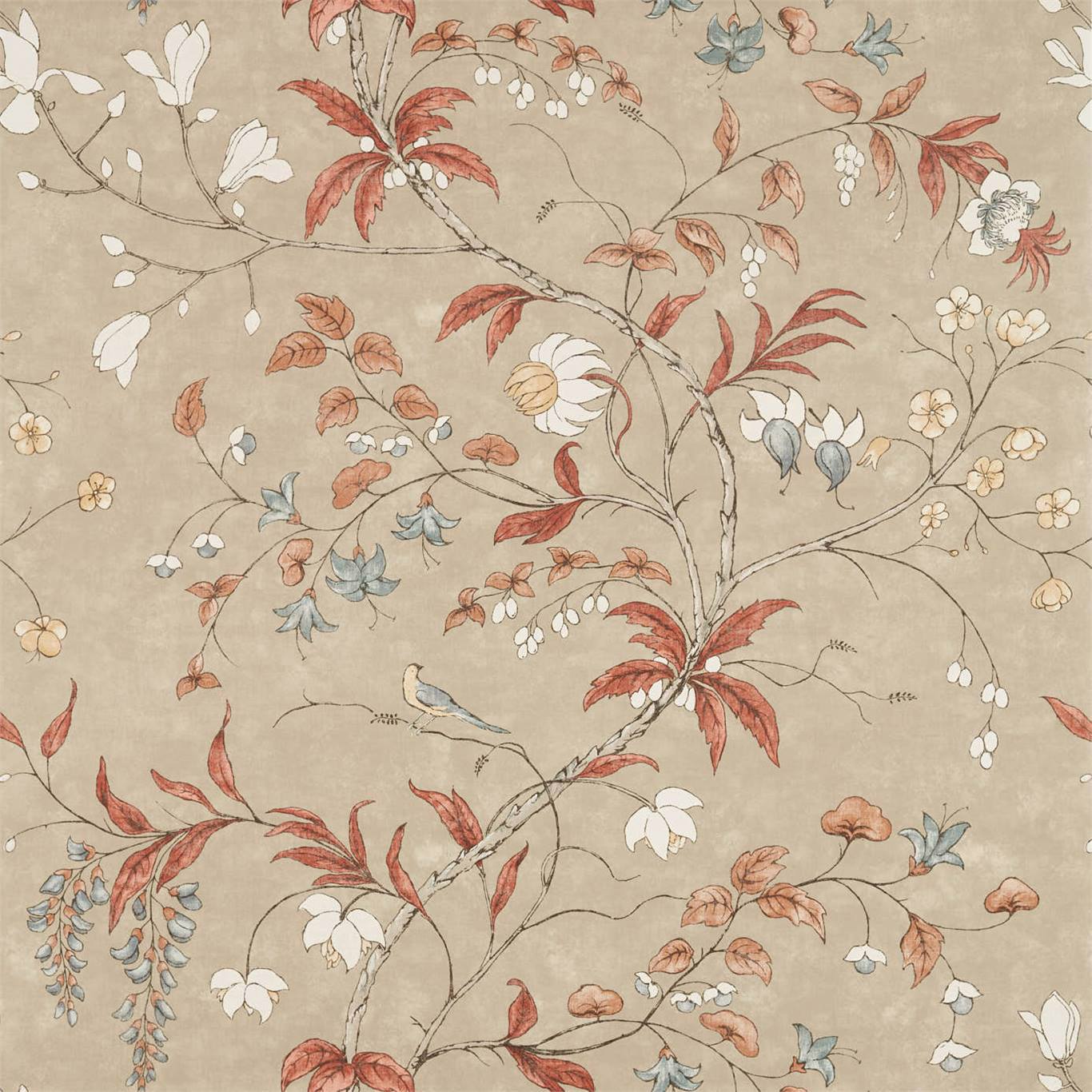Chambalon Trail Wallpaper - Sunstone/Linen - ZDAR312852 - Zoffany - Premier Wallcovering