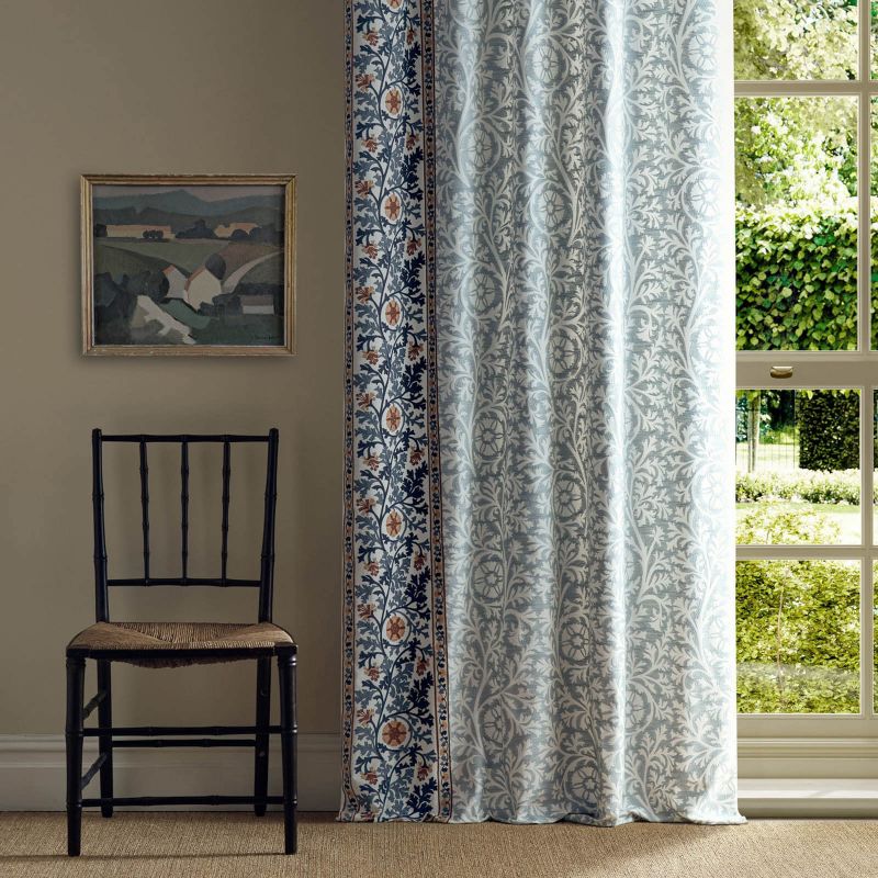 Chamomile Embroidery Fabric - Woad - Morris & Co - 237657 - Premier Wallcovering