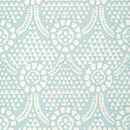 Chamomile Wallpaper - Spa Blue - Thibaut - T14320 - Premier Wallcovering