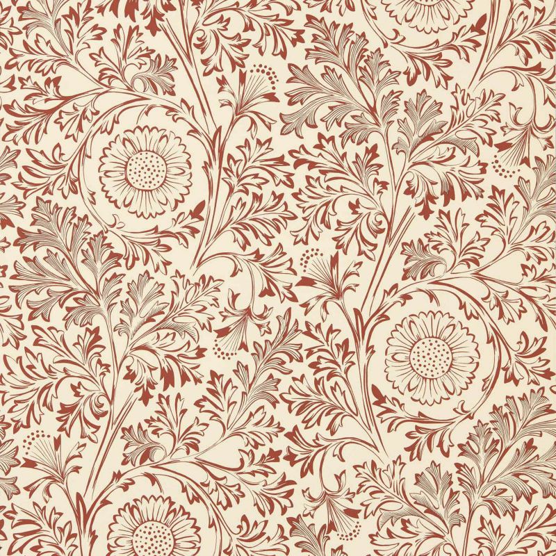 Chamomile Wallpaper - Flax/Madder - Morris & Co - 217587 - Premier Wallcovering