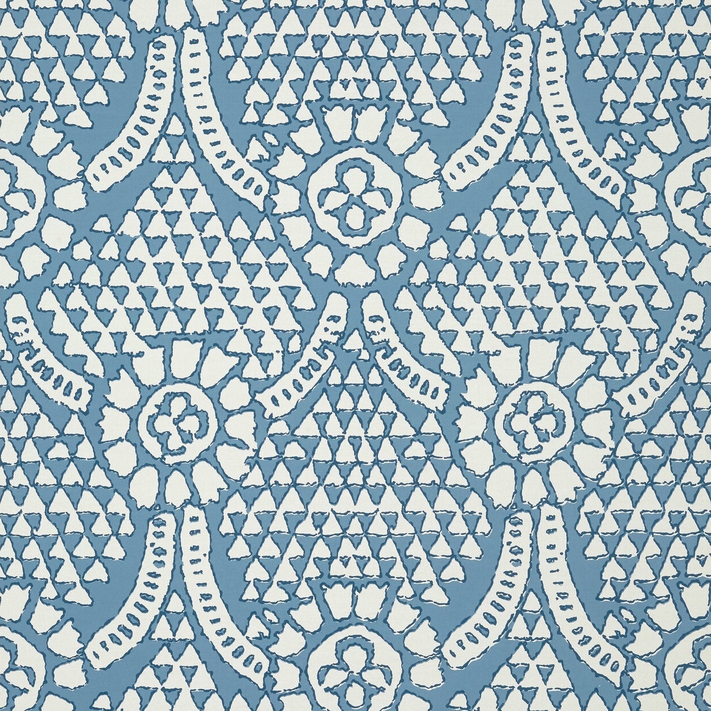 Chamomile Wallpaper - Blue & White - Thibaut - T14314 - Premier Wallcovering