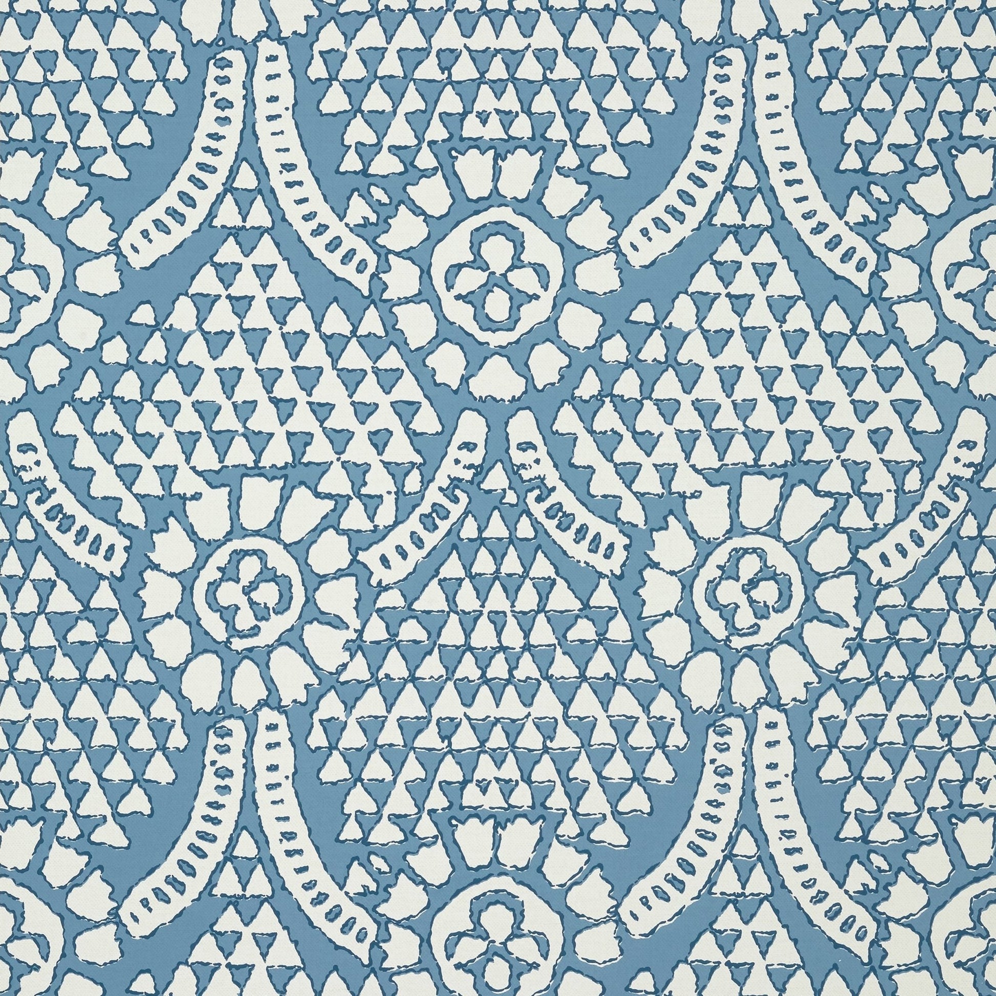 Chamomile Wallpaper - Blue & White - Thibaut - T14314 - Premier Wallcovering