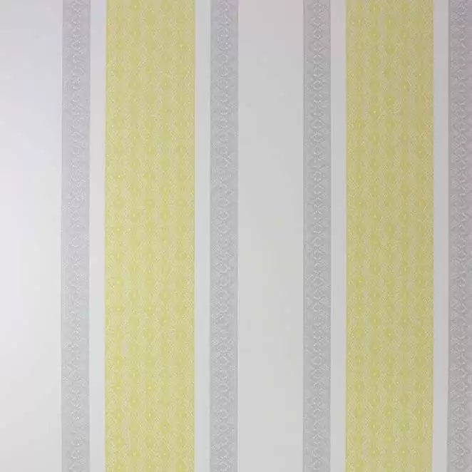 Chantilly Stripe Wallpaper - Beige/ Grey/Yellow - Osborne & Little - W6595-02 - Premier Wallcovering