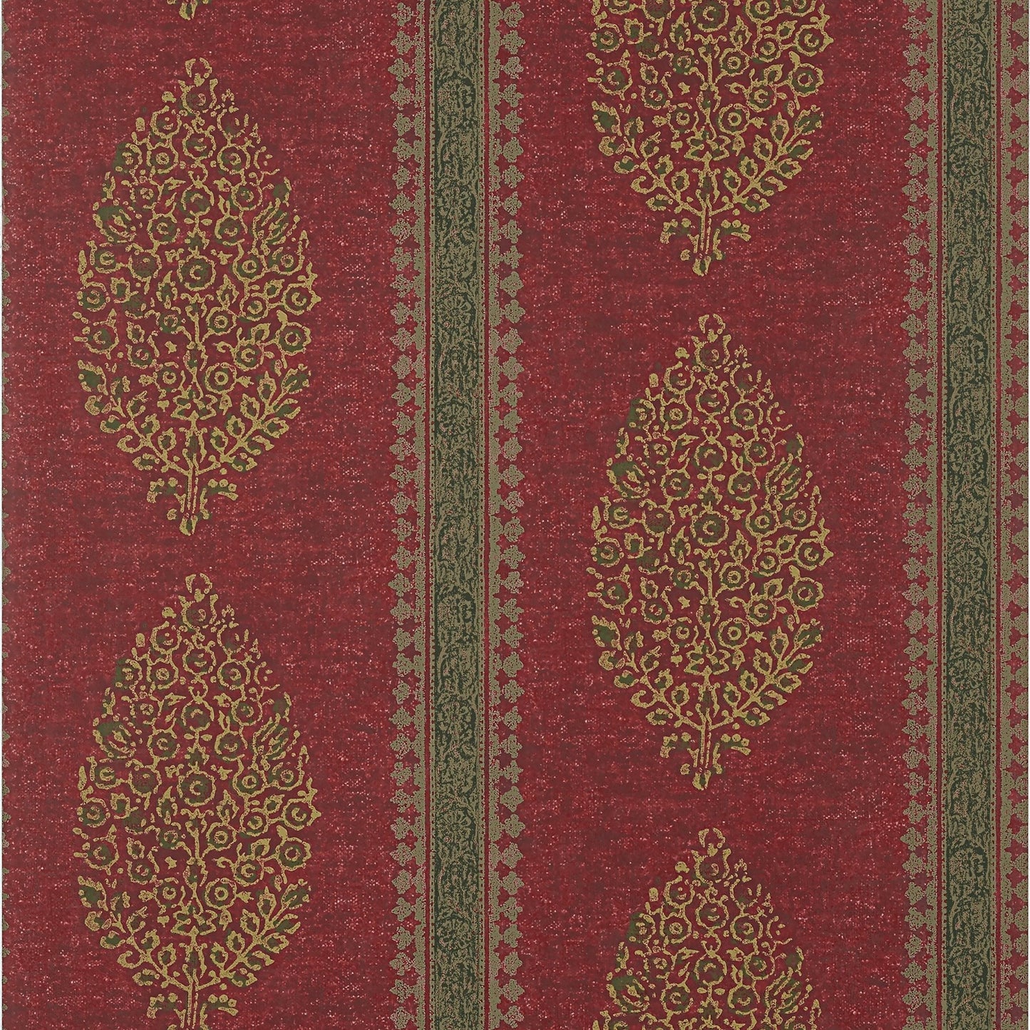 Chappana Wallpaper - Red - Thibaut - T10237 - Premier Wallcovering