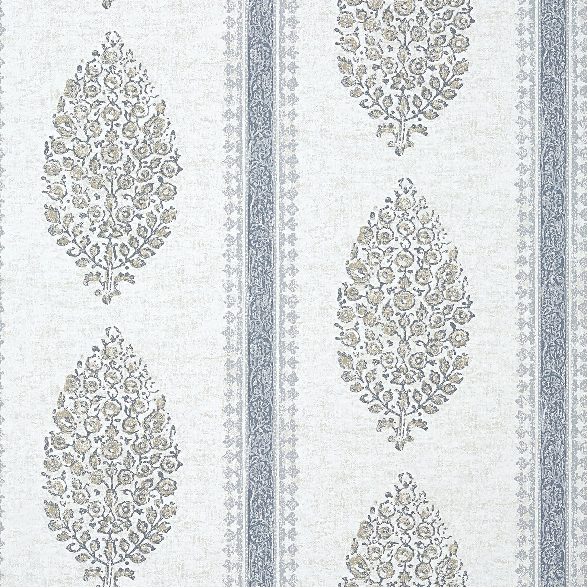 Chappana Wallpaper - Grey - Thibaut - T10236 - Premier Wallcovering