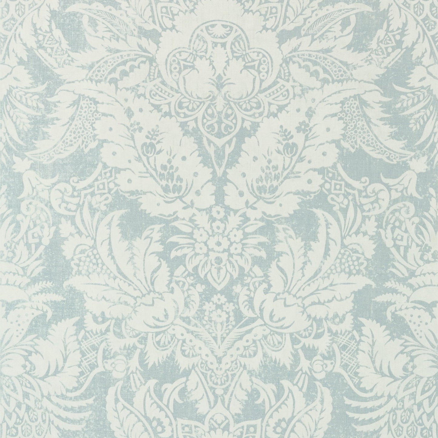 Chardonnet Damask Wallpaper - Aqua - Thibaut - T72585 - Premier Wallcovering