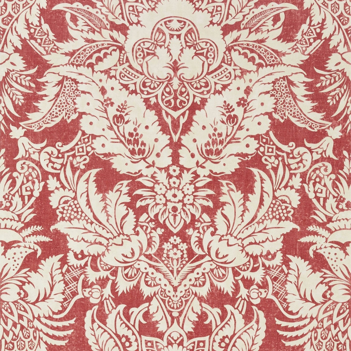 Chardonnet Damask Wallpaper - Red - Thibaut - T72584 - Premier Wallcovering