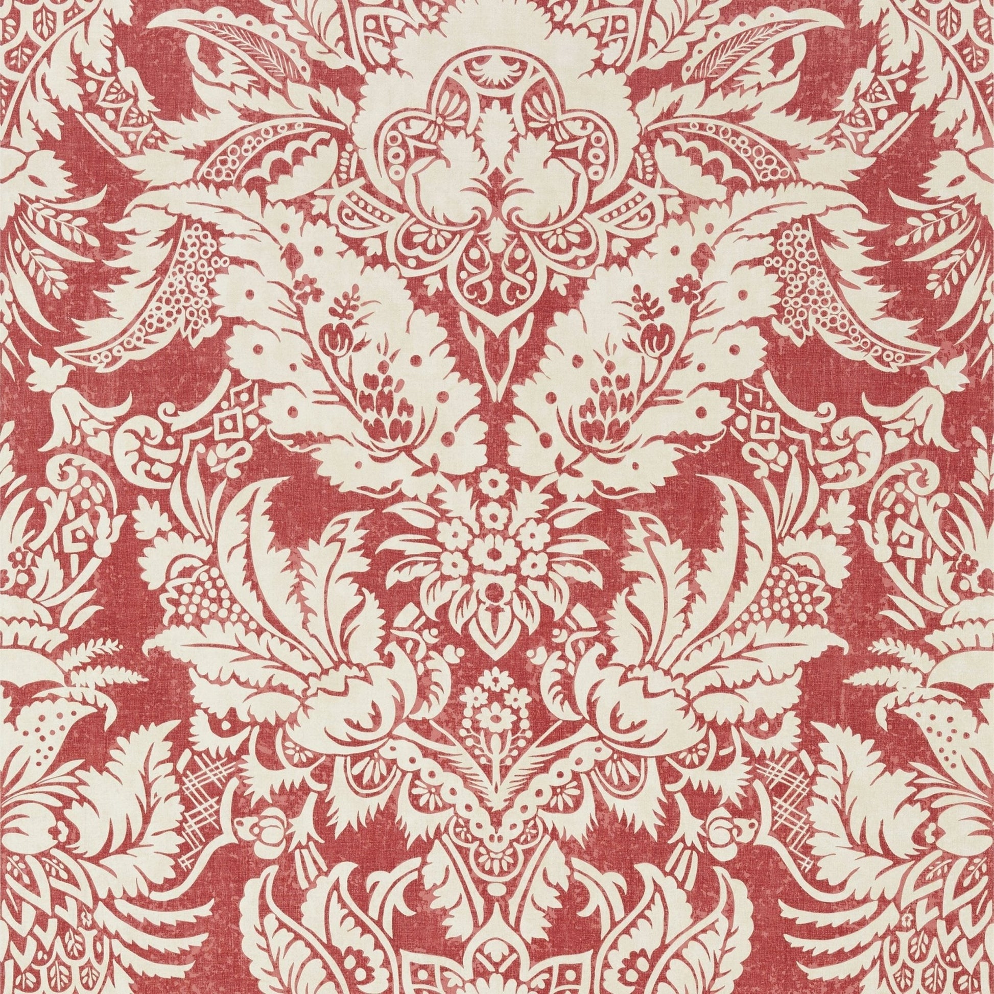 Chardonnet Damask Wallpaper - Red - Thibaut - T72584 - Premier Wallcovering