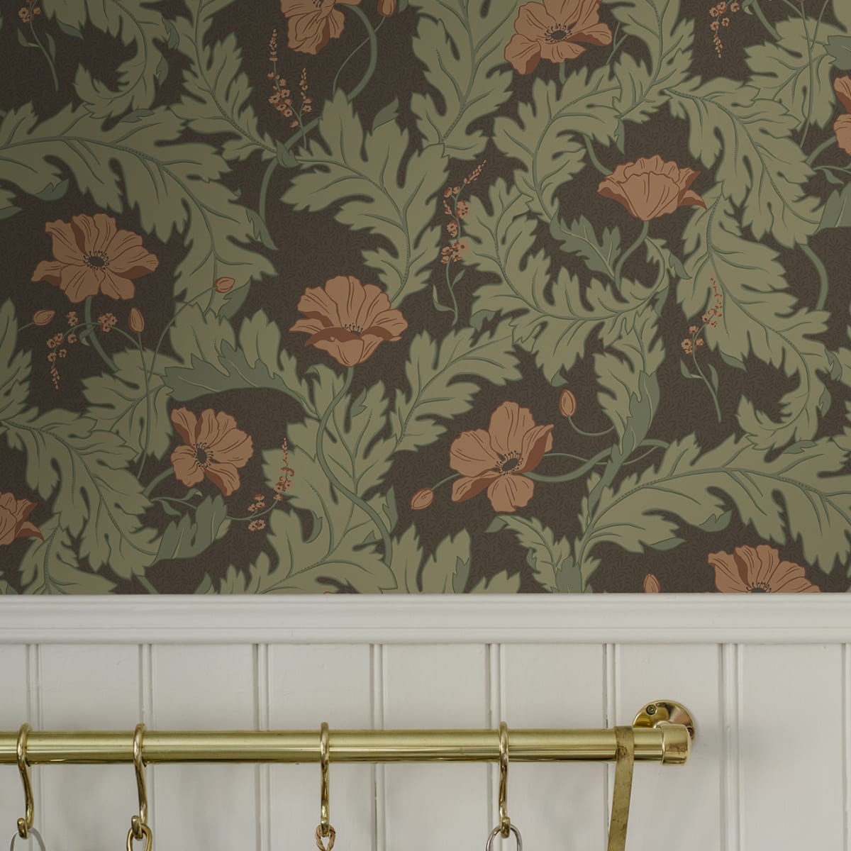 Charlotta Wallpaper - Brown - Sandberg - S10561 - Premier Wallcovering