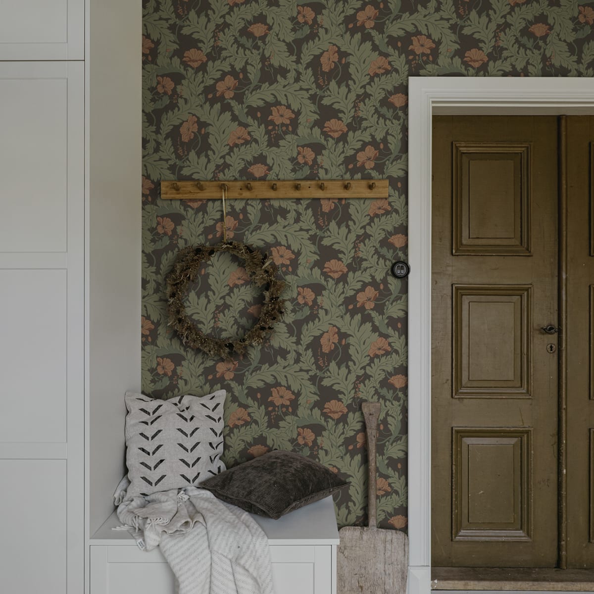 Charlotta Wallpaper - Brown - Sandberg - S10561 - Premier Wallcovering