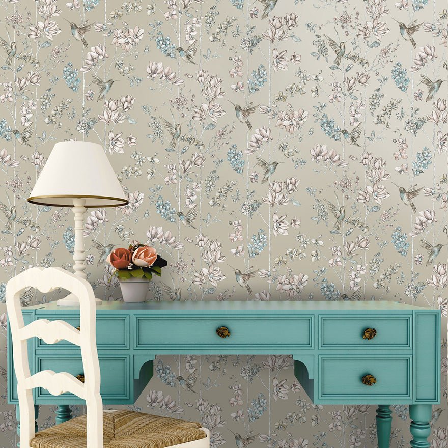 Charm Wallpaper - Gilver/Apricot - Holden Décor - 12394 - Premier Wallcovering