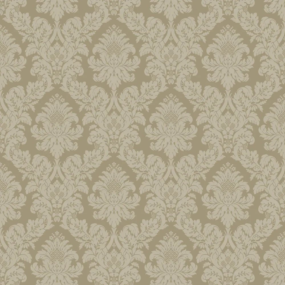Charnay Damask Wallpaper - Metallic Champagne & Glitter - NextWall - NW56305 - Premier Wallcovering