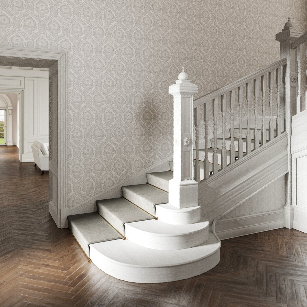 Chartwell Wallpaper - Grey - Warner House - Premier Wallcovering