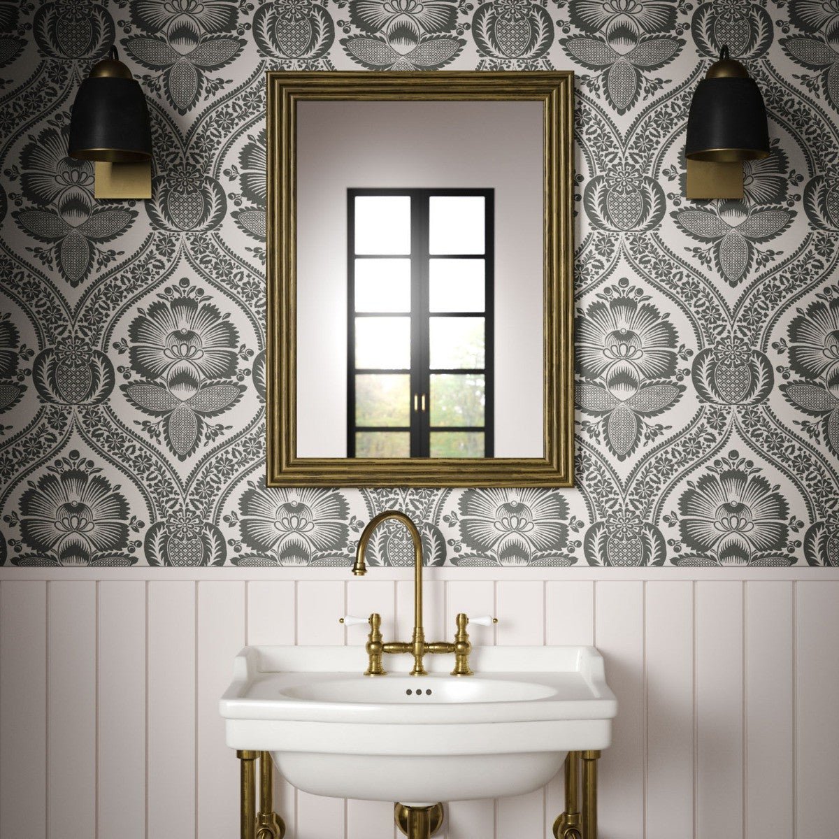 Chartwell Wallpaper - Charcoal - Warner House - Premier Wallcovering