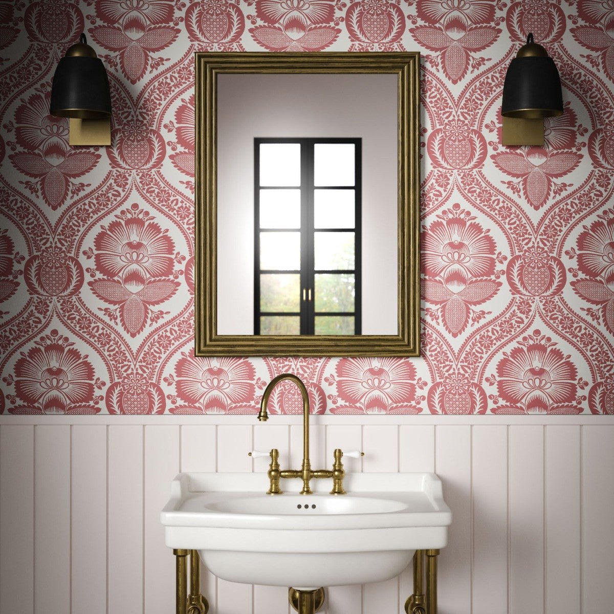 Chartwell Wallpaper - Red - Warner House - Premier Wallcovering