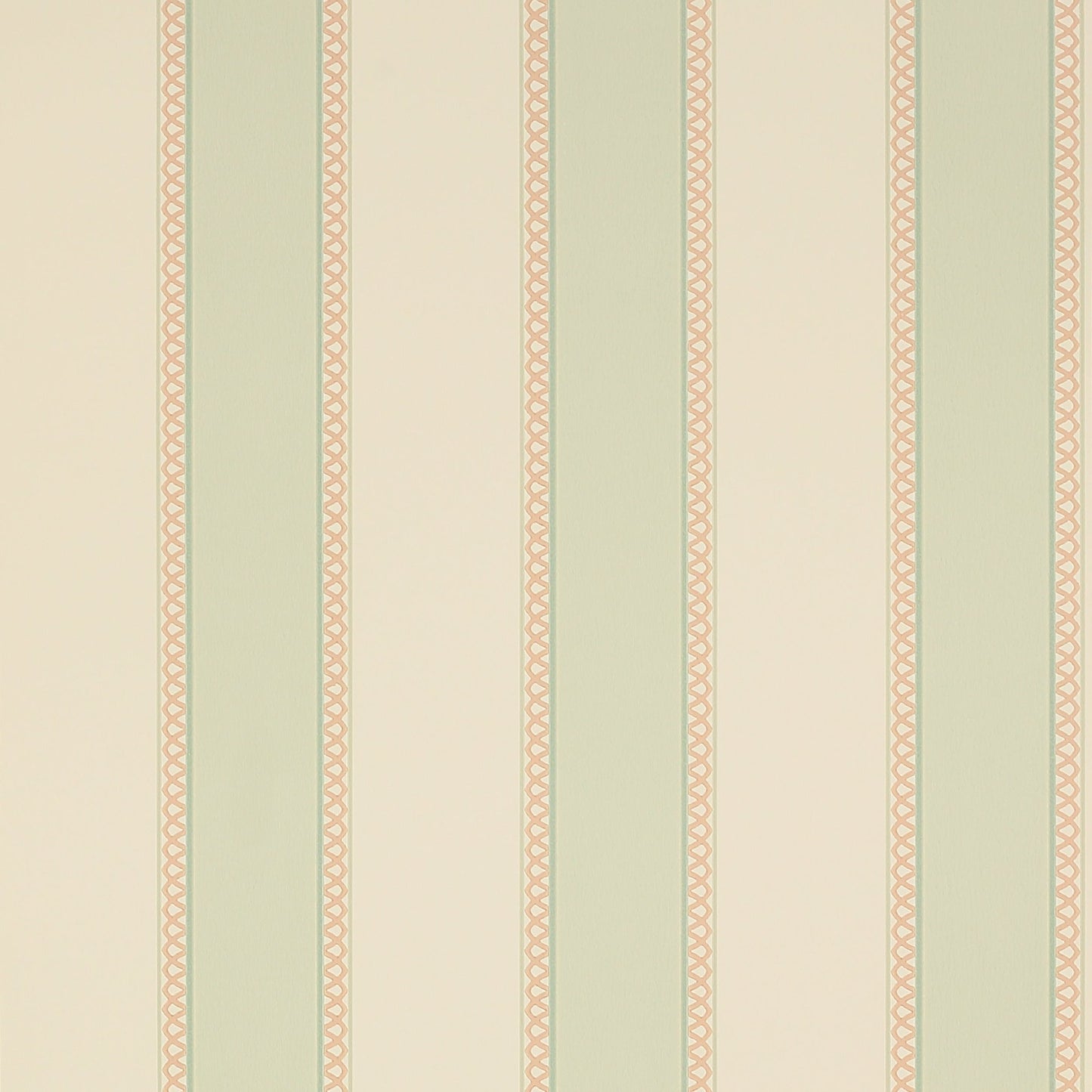 Chartworth Stripe Wallpaper - Aqua/Pink - Colefax & Fowler - 07139/07 - Premier Wallcovering