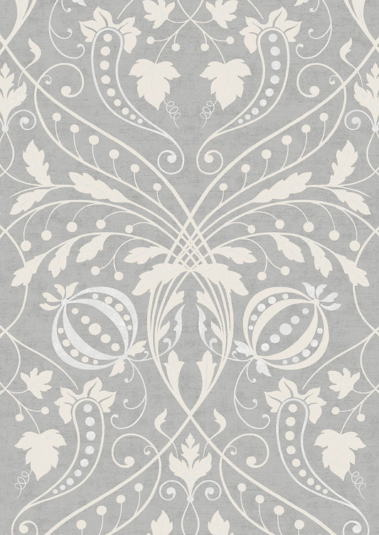 Chateau Wallpaper - Silver - Lewis & Wood - Premier Wallcovering