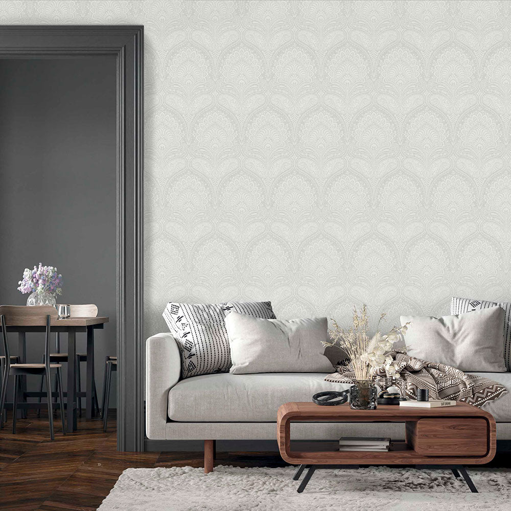Chatterley Wallpaper - Silver - Timothy Wilman - TW2408 - Premier Wallcovering