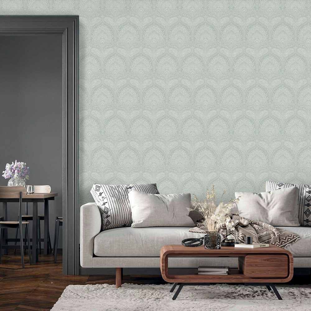 Chatterley Wallpaper - Pale Blue - Timothy Wilman - TW2406 - Premier Wallcovering