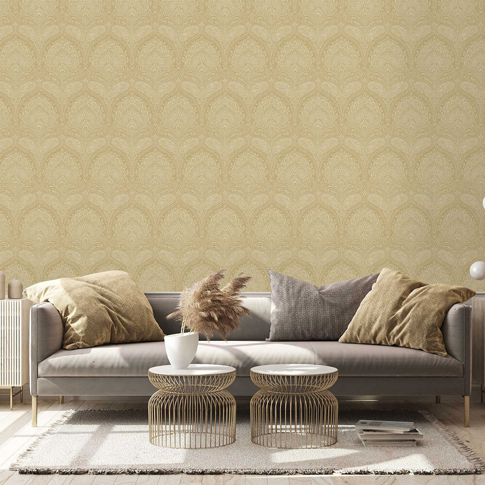 Chatterley Wallpaper - Gold - Timothy Wilman - TW2404 - Premier Wallcovering