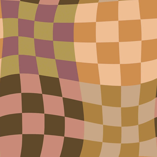 Checkity Check Wallpaper - Retro Tones - Lust Home - LH900524 - Premier Wallcovering