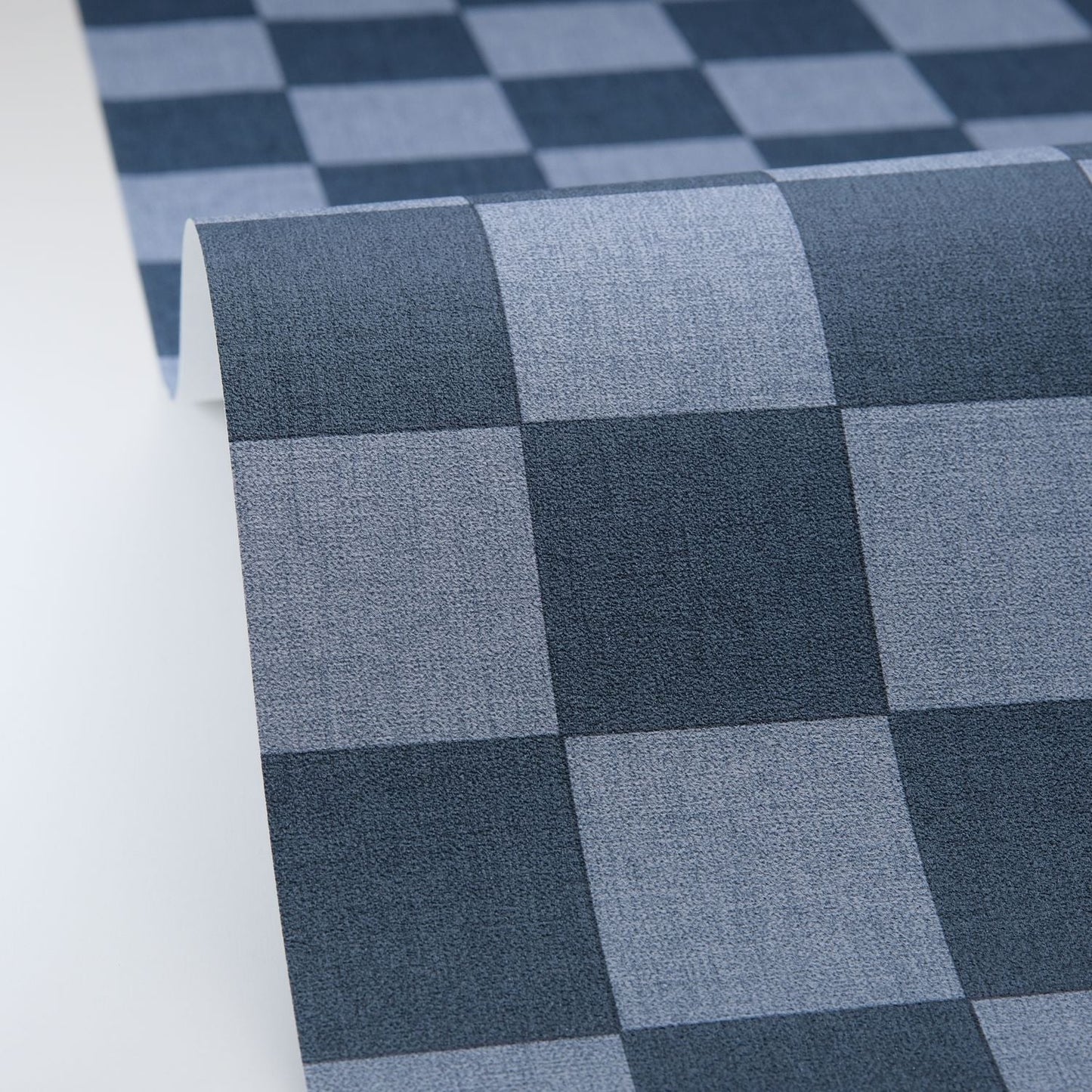 Checks Wallpaper - Bleu denim - Caselio - 106746020 - Premier Wallcovering