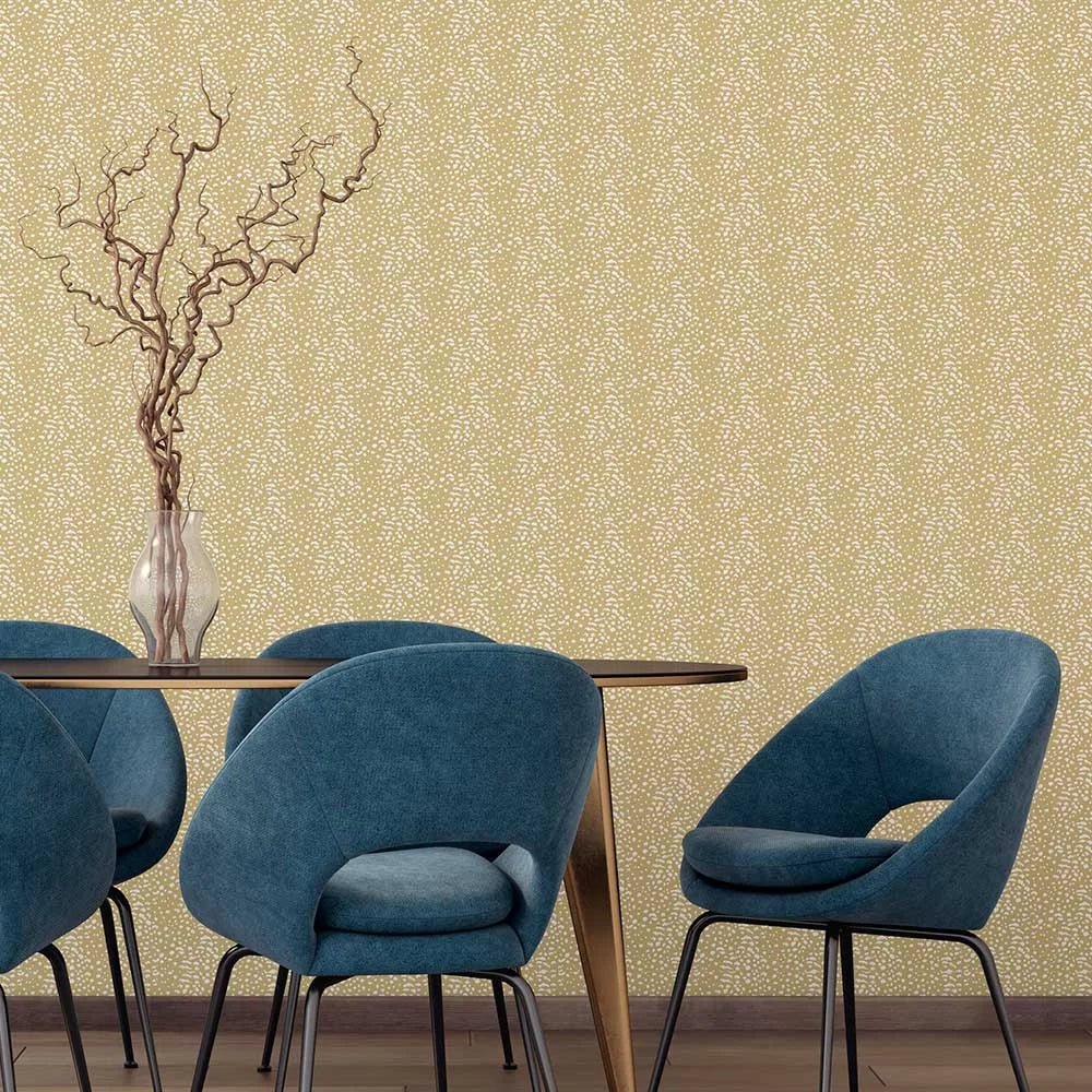 Cheetah Spot Wallpaper - Safari Gold - Ohpopsi - WLD53129W - Premier Wallcovering