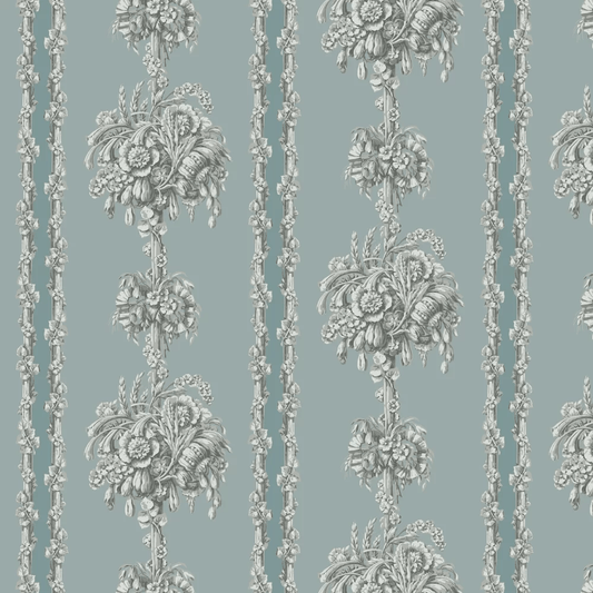 Chelsea Bridge Wallpaper - Archive Blue - Little Greene - 0251CBARCHI - Premier Wallcovering