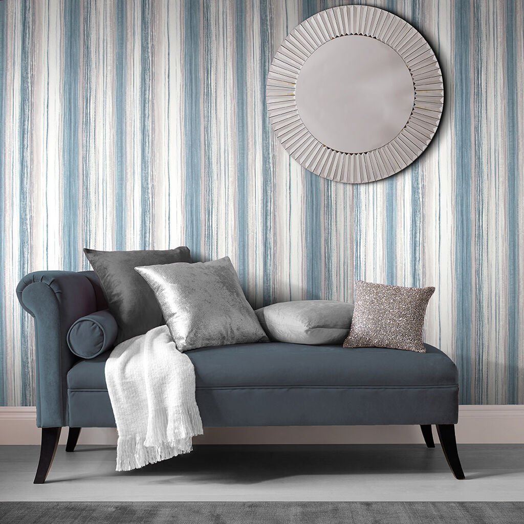 Chelsea Stripe Wallpaper - Night Sky - Graham & Brown - 103814 - Premier Wallcovering