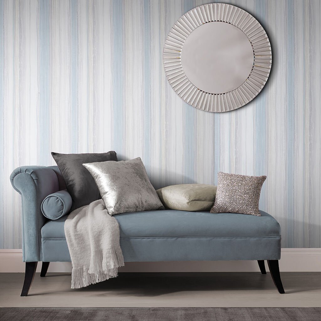 Chelsea Stripe Wallpaper - Sky - Graham & Brown - 103811 - Premier Wallcovering