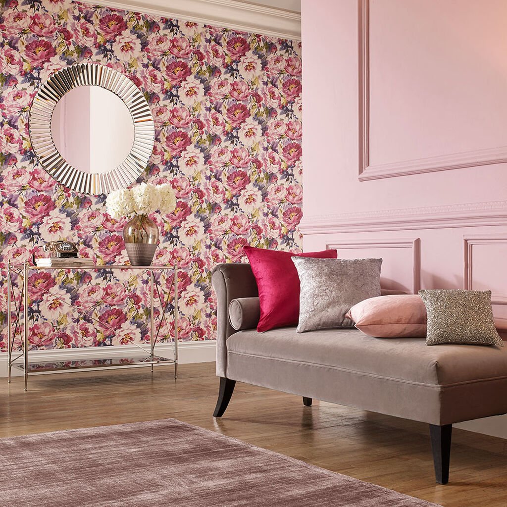 Chelsea Wallpaper - Fuchsia - Graham & Brown - 103803 - Premier Wallcovering