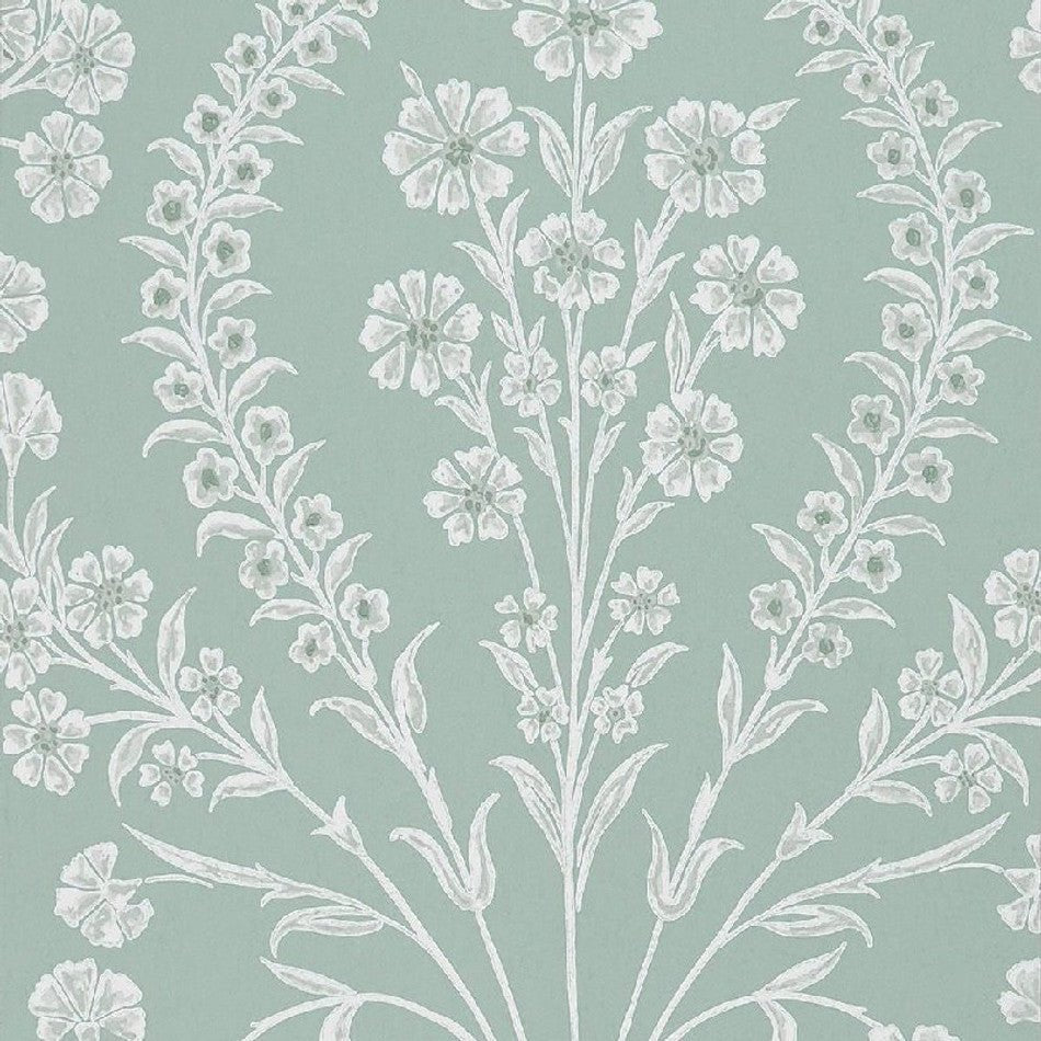 Chelwood Wallpaper - Aqua - Nina Campbell - NCW4392-01 - Premier Wallcovering
