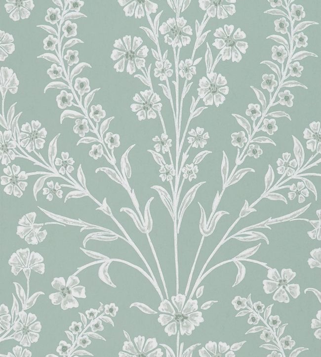 Chelwood Wallpaper - Aqua - Nina Campbell - NCW4392 - 01 - Premier Wallcovering