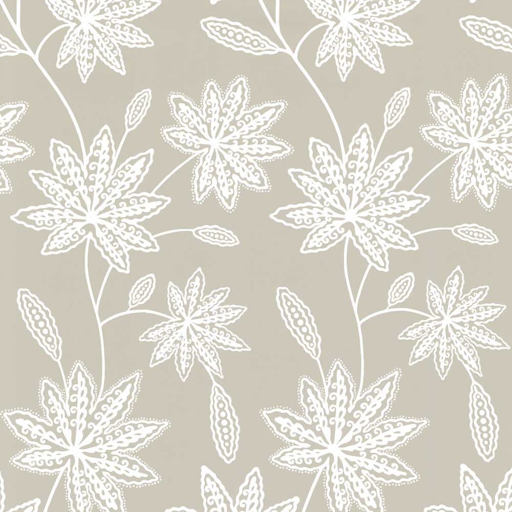 Chenar Wallpaper - Stone/White - Osborne & Little - W6497-01 - Premier Wallcovering