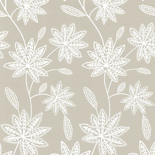 Chenar Wallpaper - Stone/White - Osborne & Little - W6497-01 - Premier Wallcovering