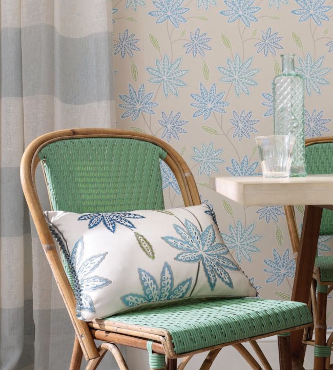 Chenar Wallpaper - Stone/White - Osborne & Little - W6497-01 - Premier Wallcovering