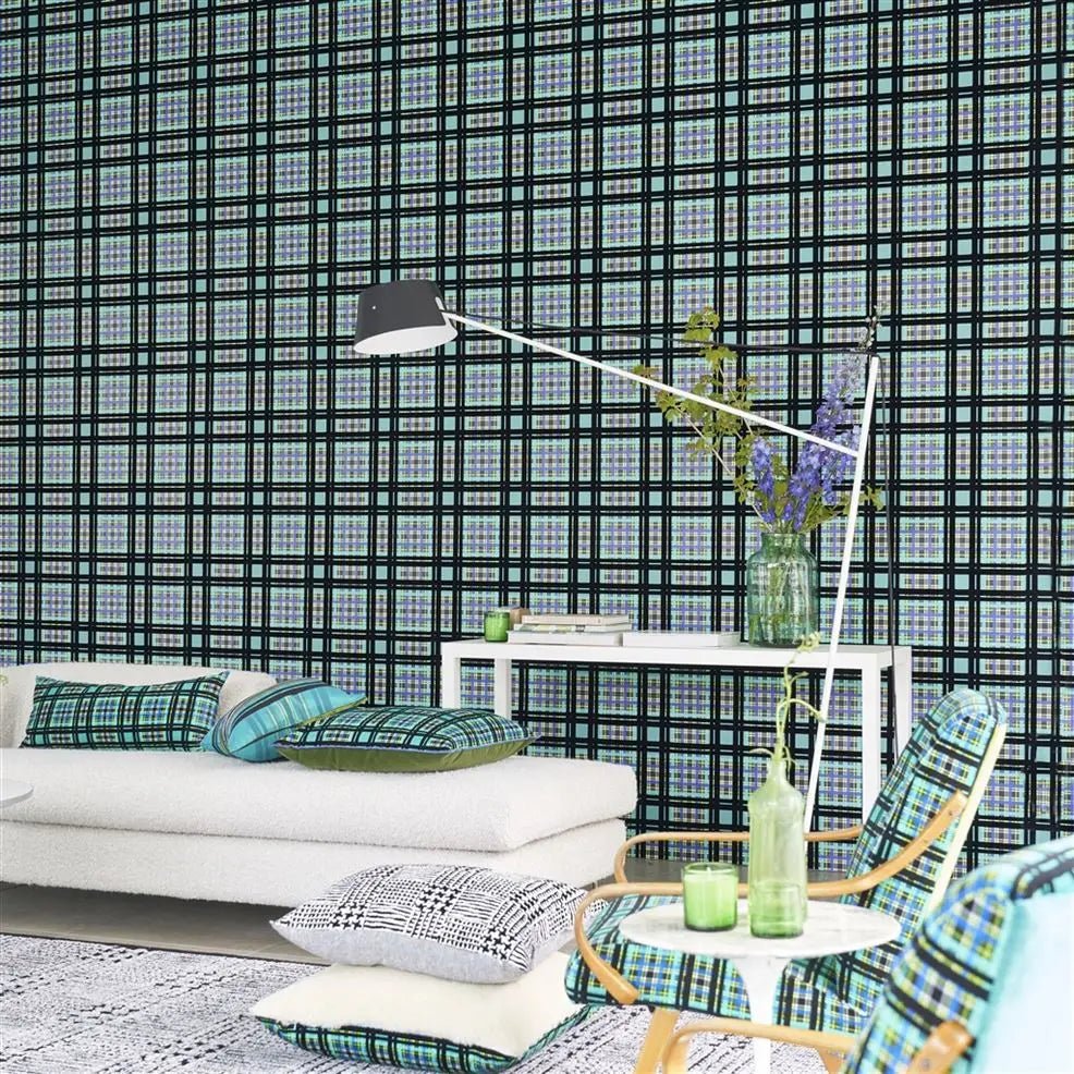 Chennai Wallpaper - Azure - PDG1143/02 - Designers Guild - Premier Wallcovering
