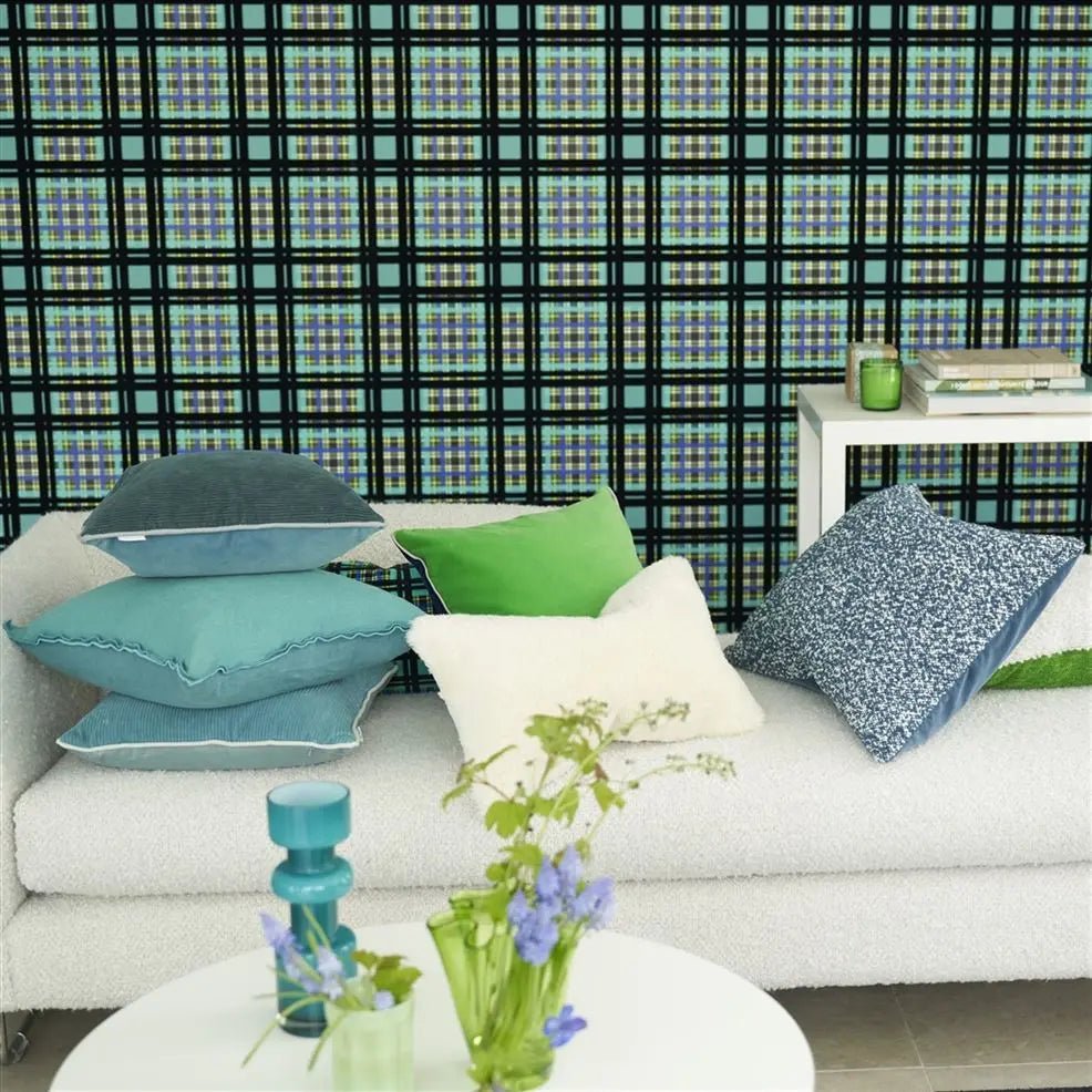 Chennai Wallpaper - Azure - PDG1143/02 - Designers Guild - Premier Wallcovering