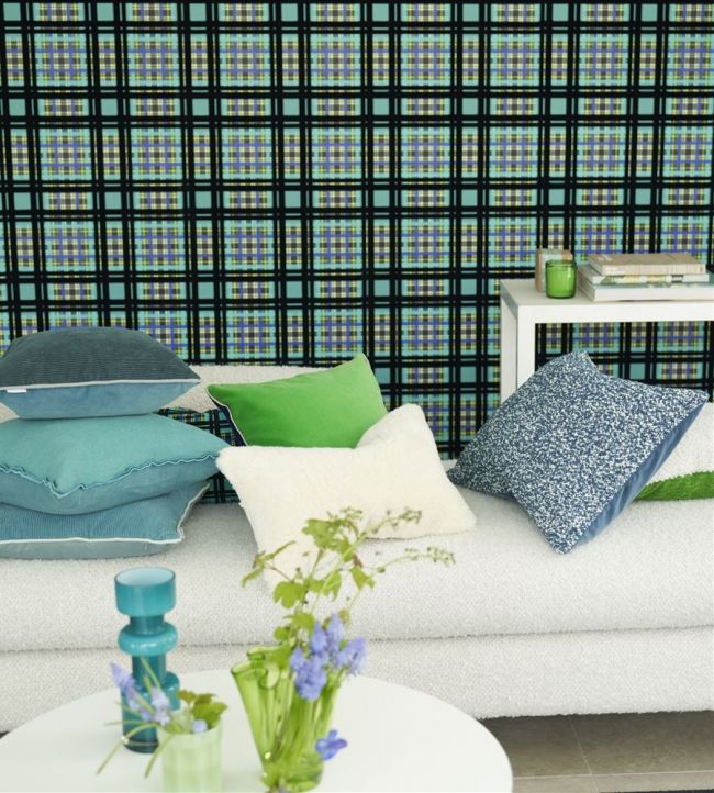Chennai Wallpaper - Azure - PDG1143/02 - Designers Guild - Premier Wallcovering