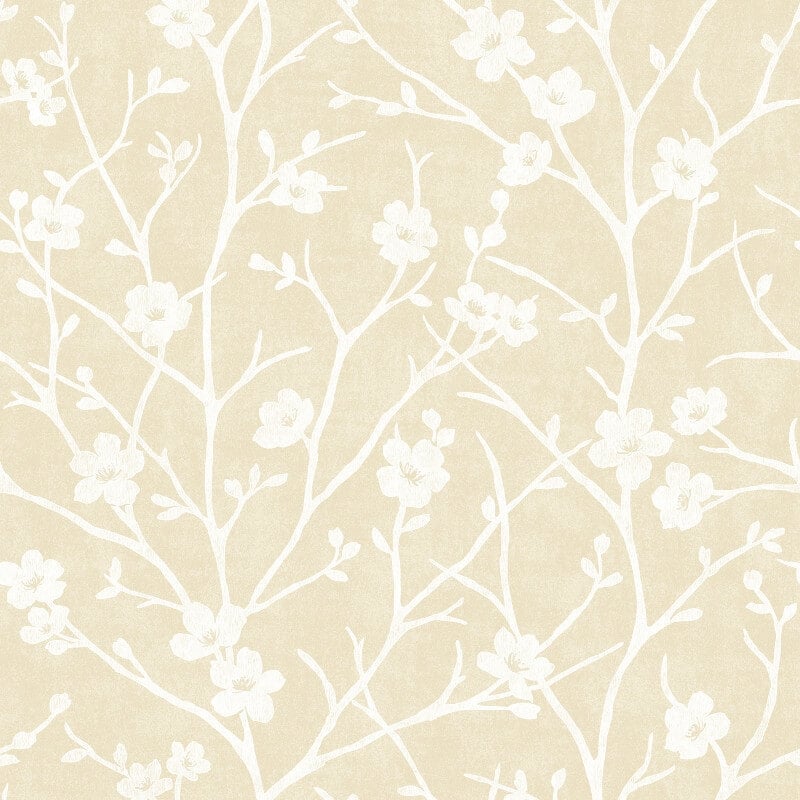 Cherry Blossom Wallpaper - Gold - SK Filson - DE41832 - Premier Wallcovering