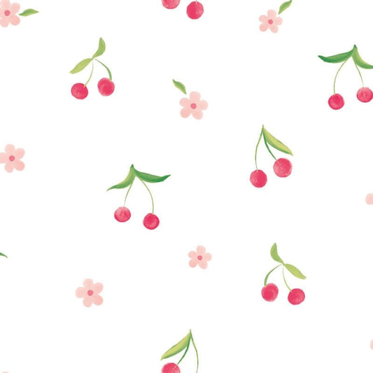 Cherry Dance Wallpaper - Rouge/Ice - Hoopla Walls - HWA1295W - Premier Wallcovering