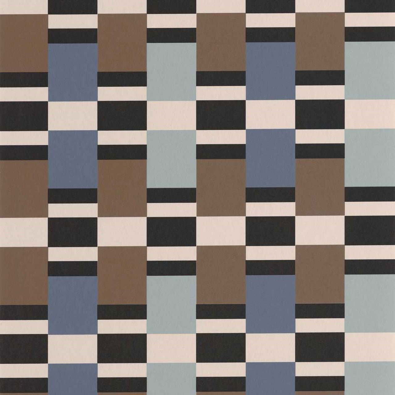 Chess Game Color Game Wallpaper - Marron/bleu - Casadeco - 200622626 - Premier Wallcovering