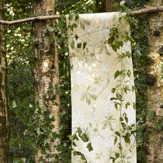 Chestnut Tree Wallpaper - Lemon/Lettuce - Sanderson - DWOW215707 - Premier Wallcovering