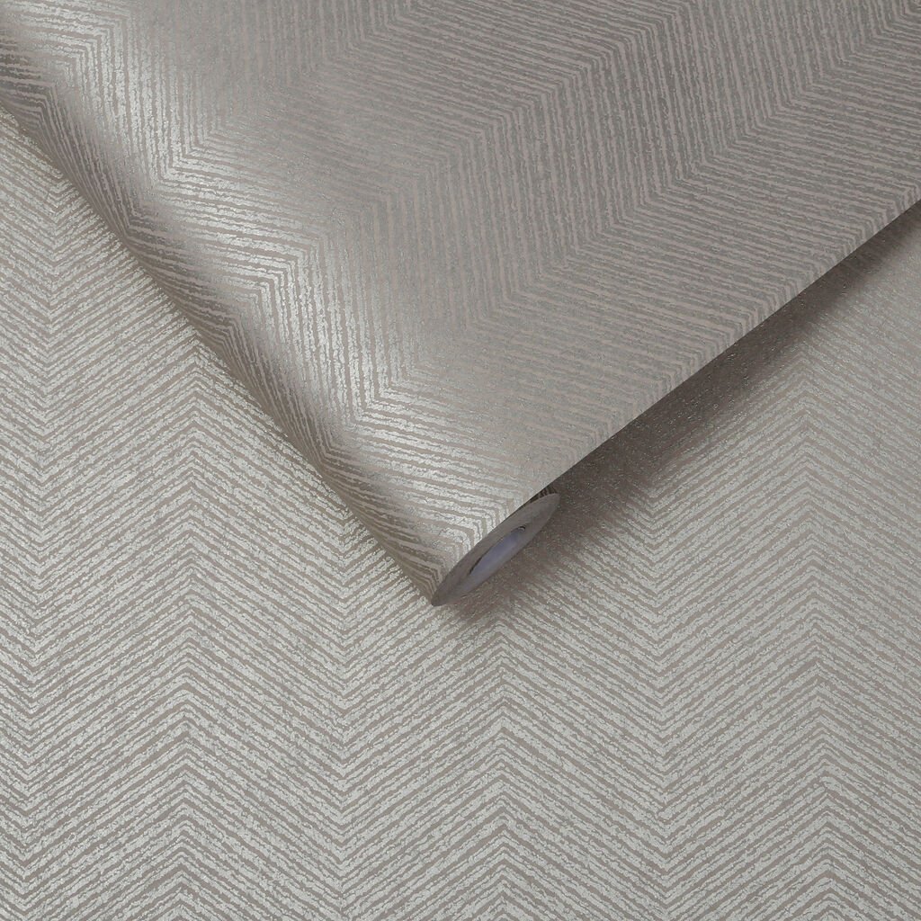 Chevron Texture Wallpaper - Natural - Graham & Brown - 104748 - Premier Wallcovering