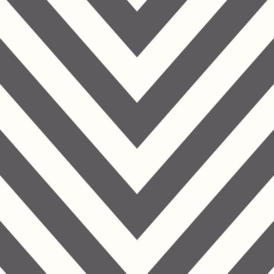 Chevron Wallpaper - Black and White - Holden Décor - 12574 - Premier Wallcovering